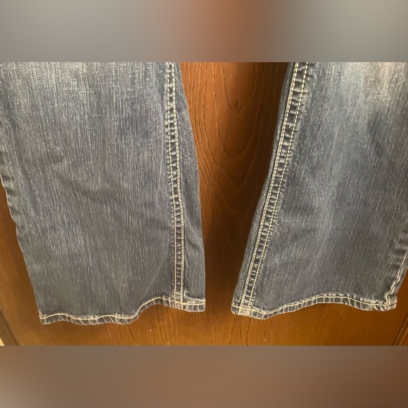 A.N.A. Woman New Approach Mid Rise Bootcut Flare Blue Jeans Pocket Bling 20W - Picture 8 of 10